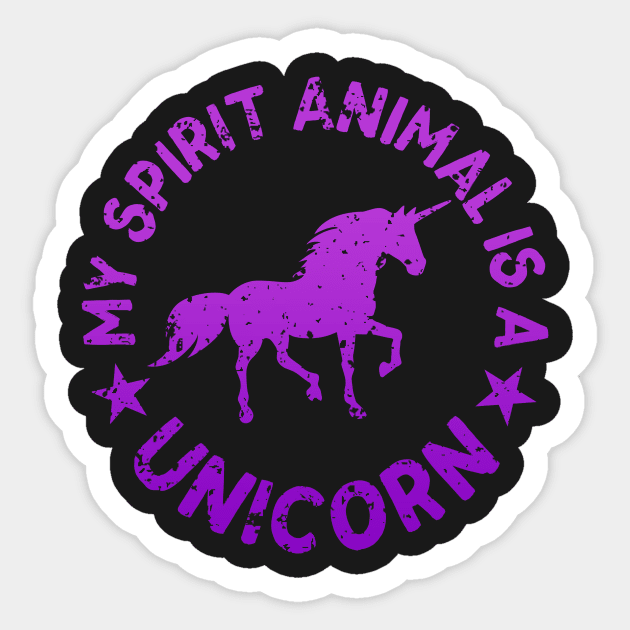 My Spirit Animal Is A Unicorn Sticker by Kyandii